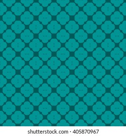 Cyan abstract background, striped textured geometric seamless pattern
