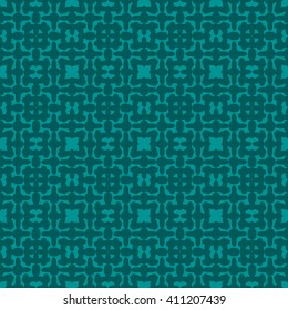 Cyan abstract background, striped textured geometric seamless pattern