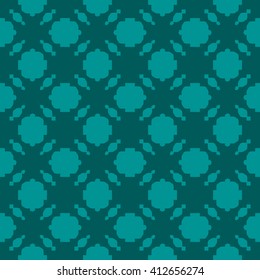 Cyan abstract background, striped textured geometric seamless pattern
