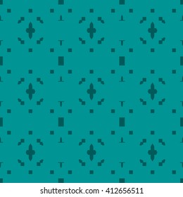 Cyan abstract background, striped textured geometric seamless pattern