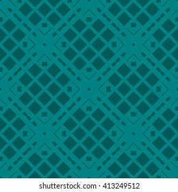Cyan abstract background, striped textured geometric seamless pattern