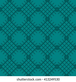 Cyan abstract background, striped textured geometric seamless pattern