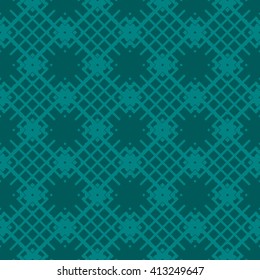 Cyan abstract background, striped textured geometric seamless pattern