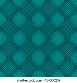 Cyan abstract background, striped textured geometric seamless pattern