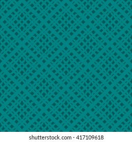 Cyan abstract background, striped textured geometric seamless pattern