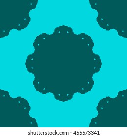 Cyan abstract background, striped textured geometric seamless pattern