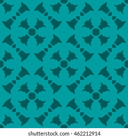 Cyan abstract background, striped textured geometric seamless pattern