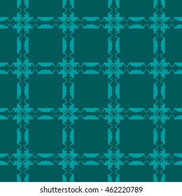 Cyan abstract background, striped textured geometric seamless pattern