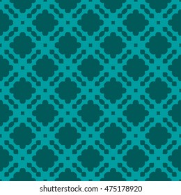 Cyan abstract background, striped textured geometric seamless pattern