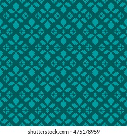 Cyan abstract background, striped textured geometric seamless pattern