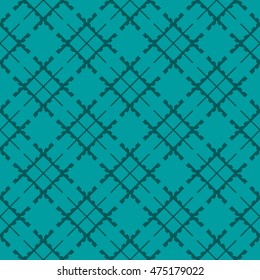 Cyan abstract background, striped textured geometric seamless pattern