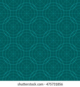 Cyan abstract background, striped textured geometric seamless pattern
