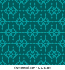 Cyan abstract background, striped textured geometric seamless pattern