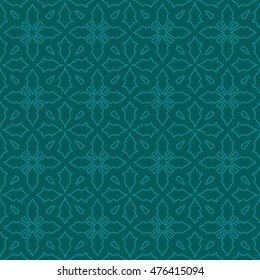 Cyan abstract background, striped textured geometric seamless pattern