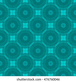 Cyan abstract background, striped textured geometric seamless pattern