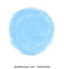 Cyan acrylic paint vector circle