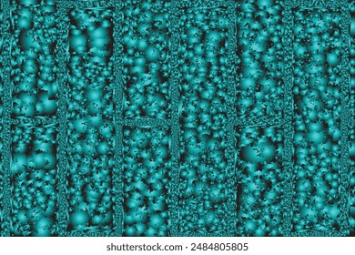 Diseño de fondo de tipo patrón de combinación de colores cian y negro.