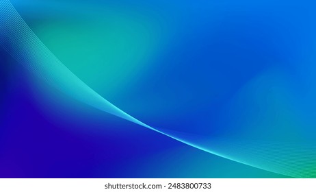 Cyan blended lines with blue cyan gradient mesh abstract background nice for wallpaper or banner