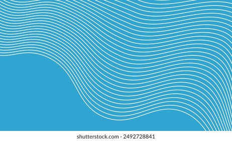 Cyan blue abstract background with curve line for backdrop or presentation