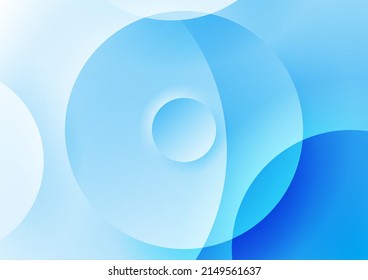 Cyan blue circles abstract futuristic glowing background. Geometric vector design