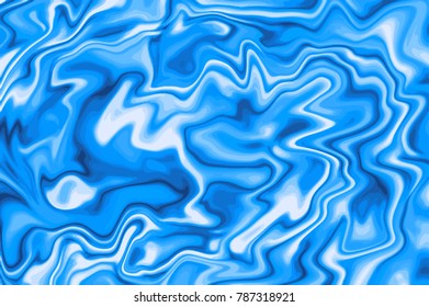 Cyan blue digital marbling. Abstract colorful backdrop. Liquid paint abstraction. Cold color palette mesh background. Colorful marbling texture for festive party invitation. Trendy surface design