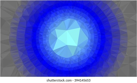 Cyan blue gray circle power low poly background