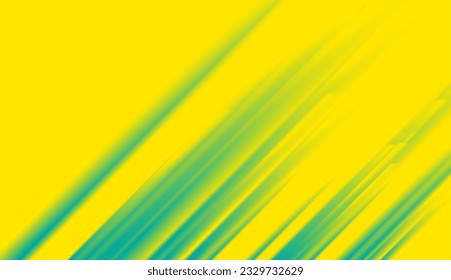 Rayas lisas azul cian sobre fondo amarillo. Diseño de vector conceptual abstracto