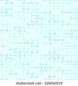 Cyan bone pattern. Seamless vector