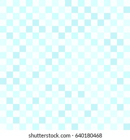 Cyan checkerboard pattern. Seamless vector