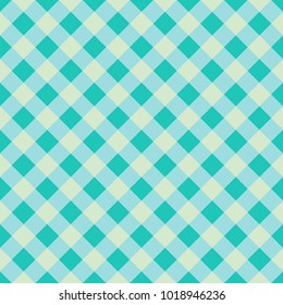  Cyan Checkered Textile products Texture Gingham seamless pattern Vector illustration squares or rhombus for fabric, napkin, plaid, tablecloths, towel, clothes, linen, dresses, bedding blankets quilts