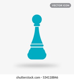 Cyan chess figure icon illustration isolated vector sign symbol