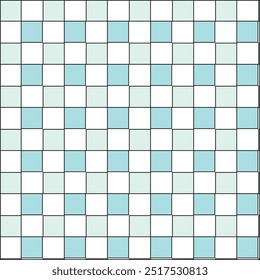 cyan chess print pattern design