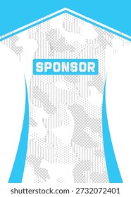 Cyan clean abstract background for soccer and futsal jersey template. Ready for team uniform and sponsor branding
