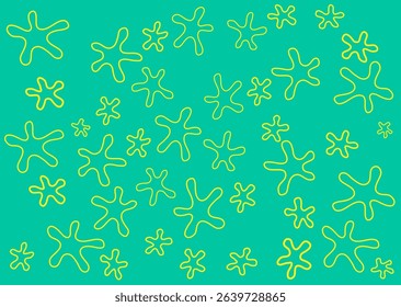 Cyan color with yellow tropical flower, Hawaii summer theme