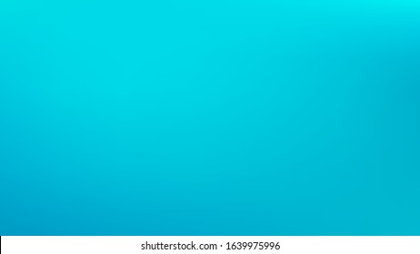 Cyan colored abstract gradient mesh Background. Plain texture. Breezy trendy fantasy.  Easy to edit recent color vector illustration. Magic style bright. Recent banner template.