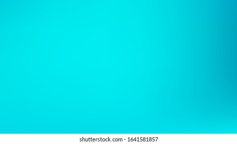 Cyan colored abstract gradient mesh Background. Net banner template. Easy to edit pure color vector illustration. Clear trendy fantasy.  Magic style graphic. Liquid texture.