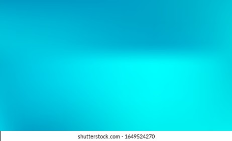 Cyan colored abstract gradient mesh Background. Easy to edit pristine color vector illustration. Fresh banner template. Magic style blur. Crisp trendy fantasy.  Elementary texture.