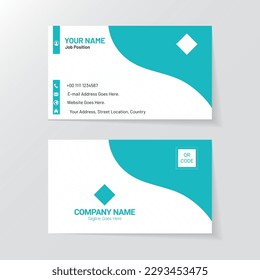 Cyan-farbiges zweiseitiges Vektorgrafik-Design