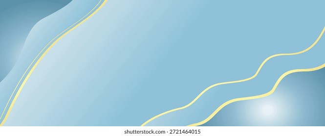 Cyan fluid wave backdrop bright yellow curves artistic ethereal design