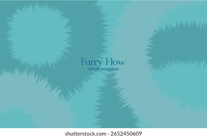 Cyan Furry Flow Texture Background – Abstract Fiber Style