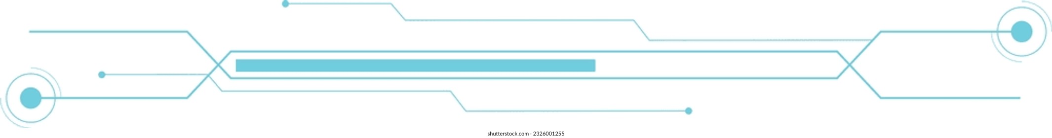 Cyan Futuristic Tech Line Element
