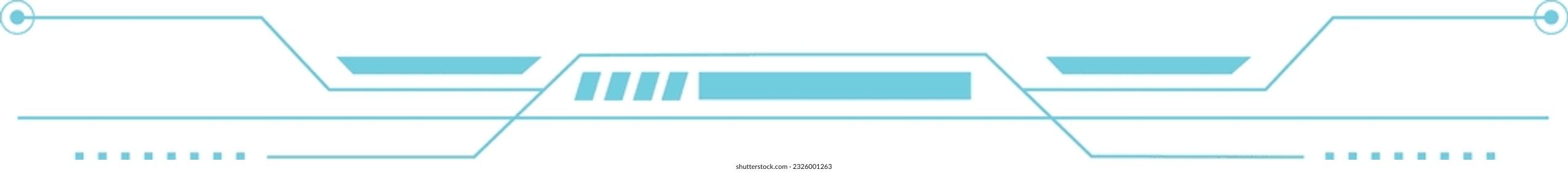 Cyan Futuristic Tech Line Element