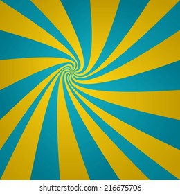 Cyan golden twirl background - vector version