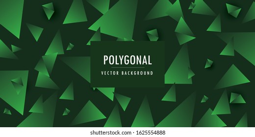 Cyan green triangles grid abstract polygonal background