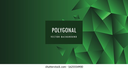 Cyan green triangles grid abstract polygonal background