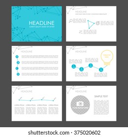 Cyan infographics. Templates with elements and characters for presentations, business and marketing.