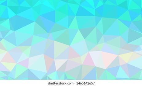 Cyan, light blue and white modern gradient triangle background texture made out of triangles of  different sizes in vector art, to be used as background/texture for sites/posters (Low Poly texture)