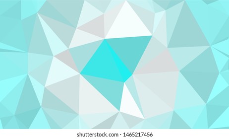 Cyan, light blue and white modern gradient triangle background texture made out of triangles of  different sizes in vector art, to be used as background/texture for sites/posters (Low Poly texture)