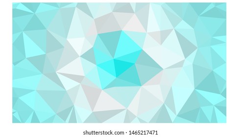 Cyan, light blue and white modern gradient triangle background texture made out of triangles of  different sizes in vector art, to be used as background/texture for sites/posters (Low Poly texture)