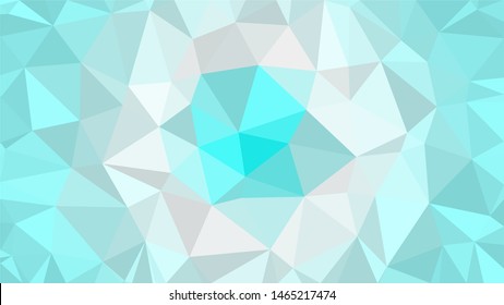 Cyan, light blue and white modern gradient triangle background texture made out of triangles of  different sizes in vector art, to be used as background/texture for sites/posters (Low Poly texture)